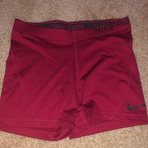 Red Nike Pro Shorts